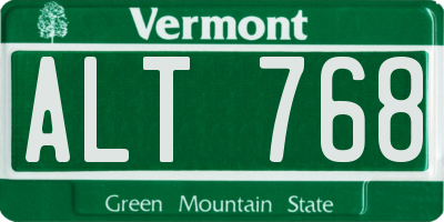 VT license plate ALT768