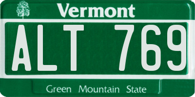 VT license plate ALT769