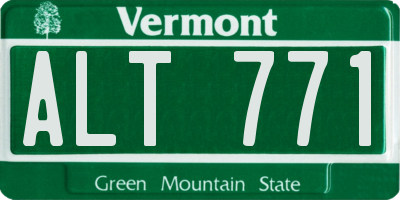 VT license plate ALT771