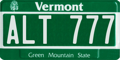 VT license plate ALT777