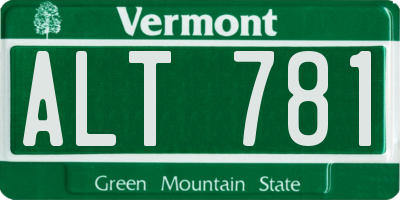 VT license plate ALT781