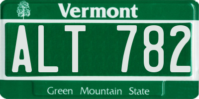 VT license plate ALT782