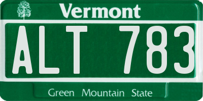 VT license plate ALT783