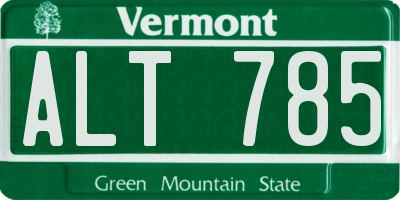 VT license plate ALT785