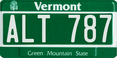 VT license plate ALT787