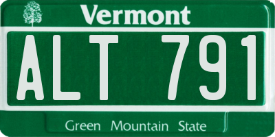 VT license plate ALT791