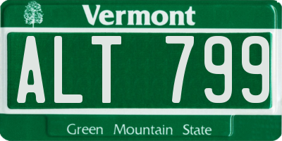 VT license plate ALT799