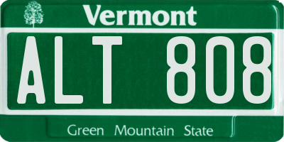 VT license plate ALT808