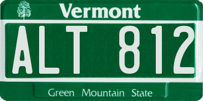 VT license plate ALT812