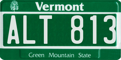 VT license plate ALT813