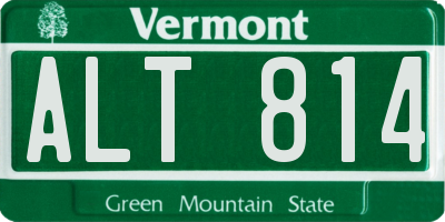VT license plate ALT814