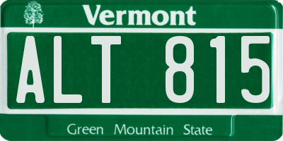 VT license plate ALT815