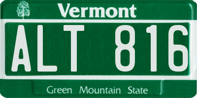 VT license plate ALT816