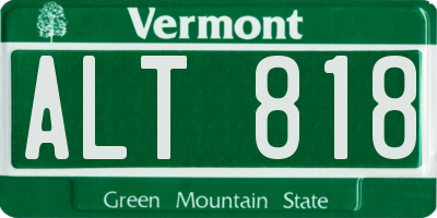 VT license plate ALT818