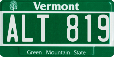 VT license plate ALT819