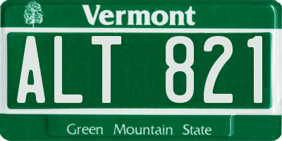 VT license plate ALT821