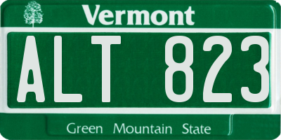 VT license plate ALT823