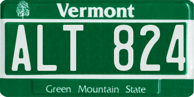 VT license plate ALT824