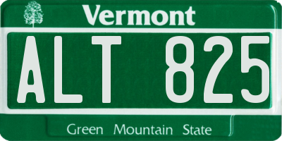 VT license plate ALT825