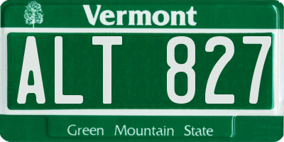 VT license plate ALT827
