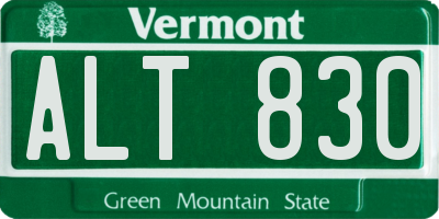 VT license plate ALT830