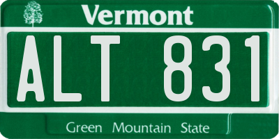 VT license plate ALT831