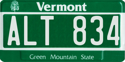 VT license plate ALT834