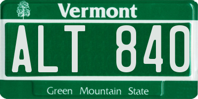VT license plate ALT840
