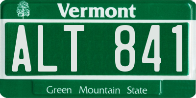 VT license plate ALT841