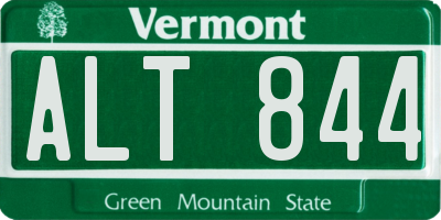 VT license plate ALT844