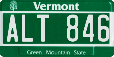VT license plate ALT846