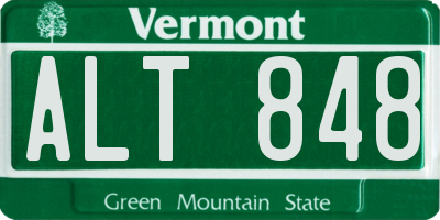 VT license plate ALT848