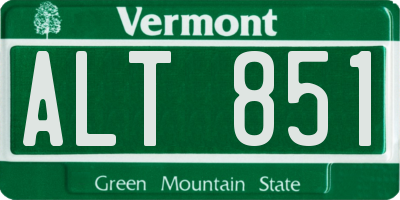 VT license plate ALT851