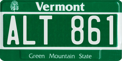 VT license plate ALT861