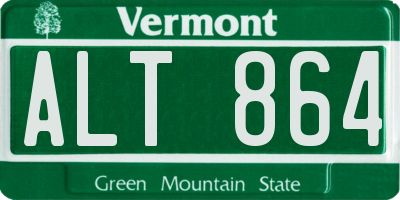 VT license plate ALT864