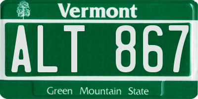 VT license plate ALT867