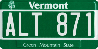 VT license plate ALT871