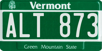 VT license plate ALT873