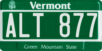 VT license plate ALT877