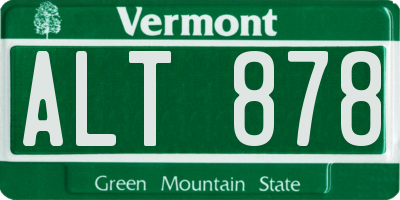 VT license plate ALT878