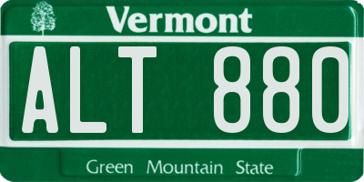 VT license plate ALT880
