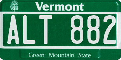 VT license plate ALT882
