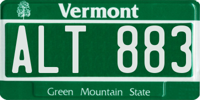 VT license plate ALT883