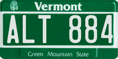VT license plate ALT884