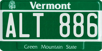 VT license plate ALT886