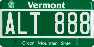 VT license plate ALT888