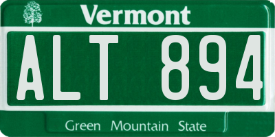 VT license plate ALT894