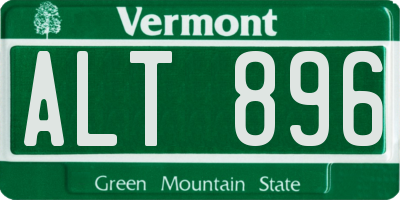 VT license plate ALT896