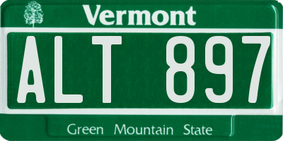 VT license plate ALT897