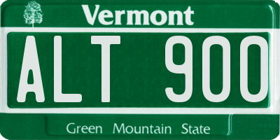 VT license plate ALT900